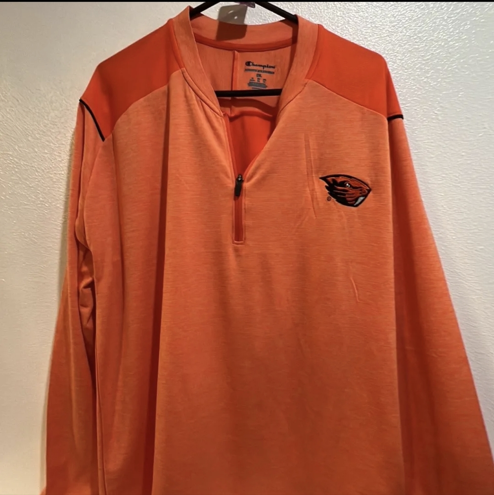 Oregon Beavers Champion 1/4 Zip Pullover Adult 2XL Great Condition